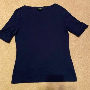 Ralph Lauren Quarter Sleeve Navy Shirt size xl